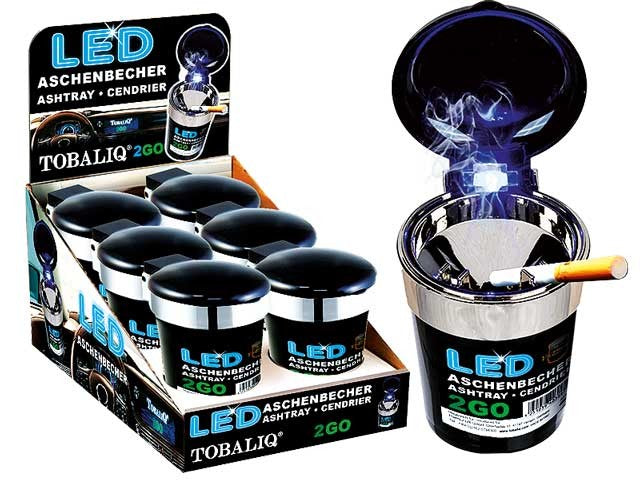 LED Aschenbecher Auto Aschenbecher 2 GO inkl. Batterie – Miray Lagerverkauf